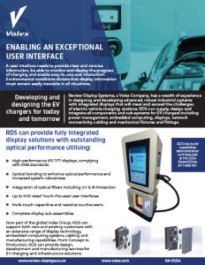 Volex EV User Interface Solutions